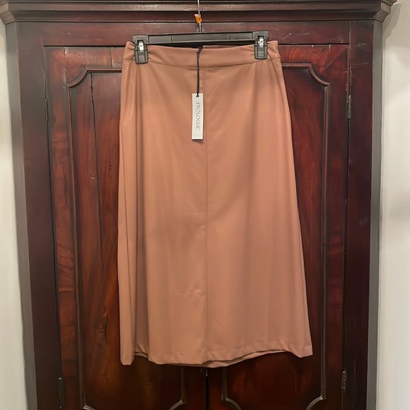 Prologue A-Line Faux Leather Midi Skirt - NWT - Picture 3 of 13